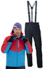 Утеплённый прогулочный лыжный костюм Nordski Montana Red-Blue с лямками мужской