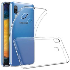 Чехол силиконовый для Samsung Galaxy A20, Прозрачный