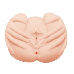 Двойной мастурбатор в виде половых губ с вибрацией Crazy bull