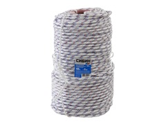 СИБИН d 8 мм, 16-прядный, 100 м, плетеный, с сердечником, полипропиленовый фал (50215-08)