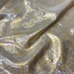Ткань жаккард тафта золотой цвет 1048