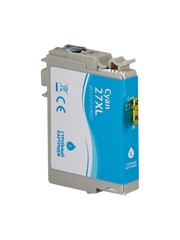 Струйный картридж Sakura C13T27124022 (27XL Cyan) для Epson WorkForce WF-7110DTW, 7610DWF, 3640DTWF, 7620DTWF, 7210DTW, 7715DWF, 7720DTWF, 7710DWF, водорастворимый тип чернил, голубой, 14,6 мл., 1100 к.