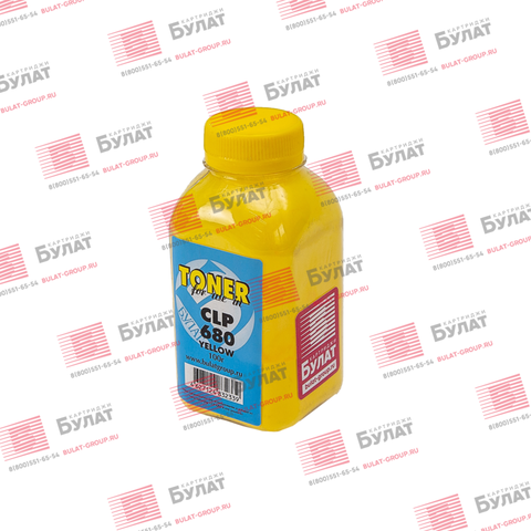 Тонер БУЛАТ Samsung CLP-680 (Жёлтый, банка 100 г)