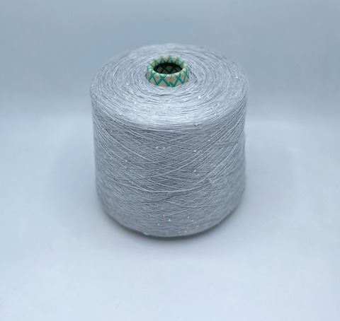 Filati Naturali (пр.Италия),art-Eucalipto, 1300м/100гр, 100%Эвкалипт+пайетка , цвет-Серый+серый голографик, арт-30371