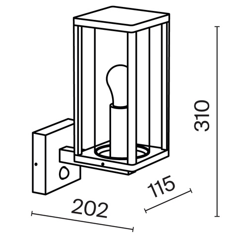 Уличный настенный светильник Maytoni Cell O452WL-01GFSR