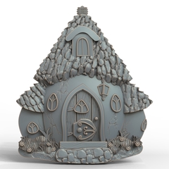 Силиконовый молд № 426 домик Грибы 2 D ( серия домики для гномов и фей)