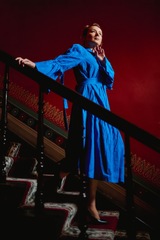 Таисия. Платье льняное миди с пышным рукавом PL-422575