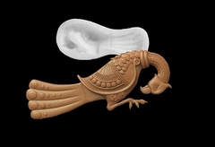 Силиконовый молд № 359 Винтажная птица большая правая