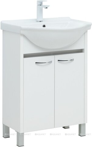 Aquanet 308382 Тумба c раковиной Донна 60 цв.белый глянец (Shenxin) (308382)