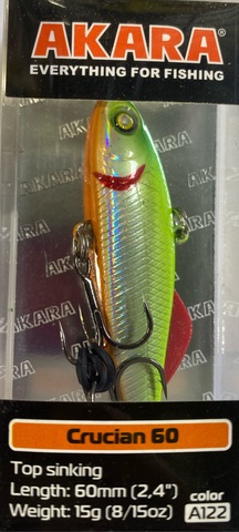 Воблер Akara раттлин Crucian 60 мм 15 гр. (8/15 oz 2,4 in) A122