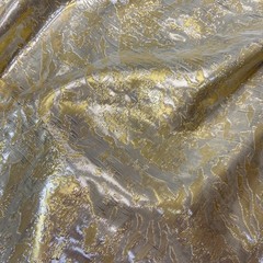 Ткань жаккард тафта золотой цвет 1048