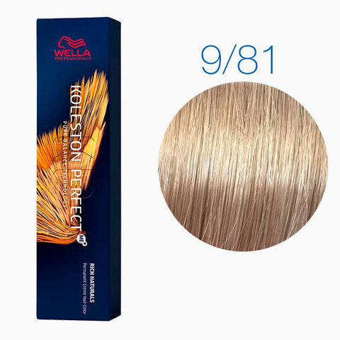 Wella Koleston Rich Naturals 9/81 (Сливочный камео) - Стойкая краска для волос