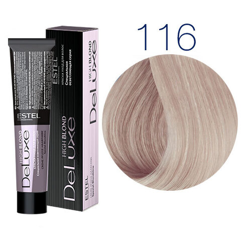 Estel Professional DeLuxe High Blond 116 (Пепельно-фиолетовый блондин ультра) - Осветляющая краска-уход