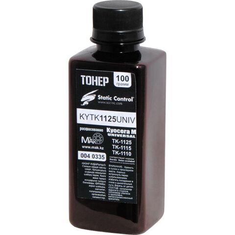 Тонер черный Static Control© Universal KYTK1125UNIV.100g упаковка 100г, расфасовано в MakTorg.kz - купить в компании MAKtorg