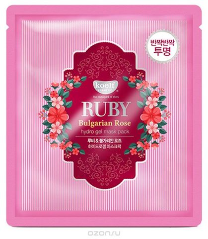 [KOELF] Маска д/лица гидрогел. с экстрактом болгарской розы RUBY & BULGARIAN ROSE, 30 гр