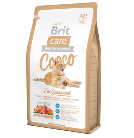 Brit Care Cat Cocco Gourmand сухой корм беззерновой для кошек-гурманов 400г