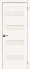 Дверь Вуд Модерн-23 / Цвет Whitey / Стекло Magic Fog / Двери Браво