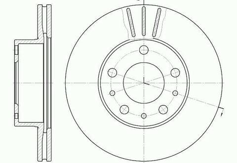 Диск тормозной вентилируемый G-brake  GR-02823