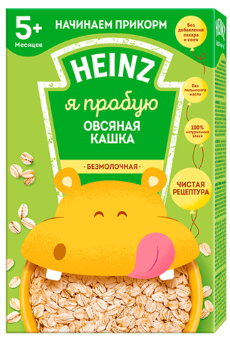 Каша Heinz овсяная ,безмолочная  5+ мес