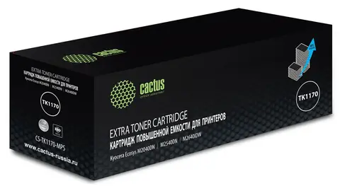 Лазерный картридж Cactus CS-TK1170-MPS (TK-1170) черный увеличенной емкости для Kyocera Ecosys M2040dn, M2540dn, M2640idw (12'000 стр.)