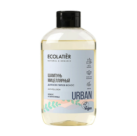 Ecolatier URBAN Шампунь мицеллярный для всех типов волос кокос & шелковица, 600мл