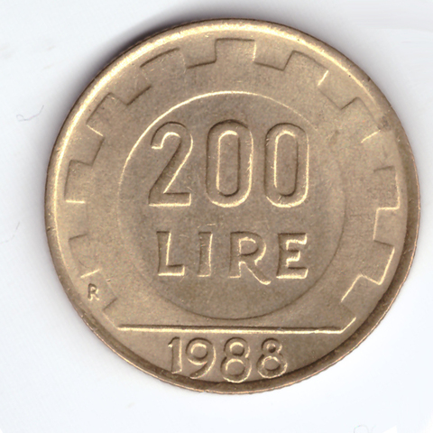 200 лир  Италия (случайный год)
