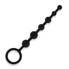 Черные силиконовые анальные бусы Silicone Anal Beads - 21 см. - 