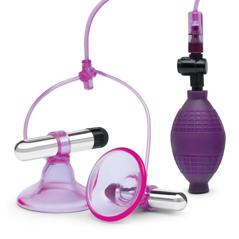 Вибропомпы для сосков Vibrating Nipple Suckers with Quick Release - Lux Fetish LF5326