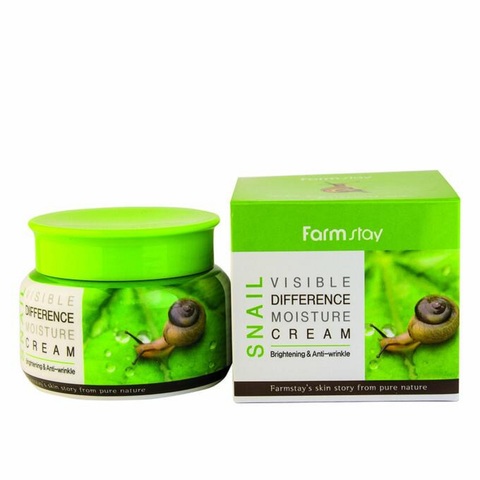 Farmstay Visible Differerce Moisture Cream Snail увлажняющий крем с улиточным муцином