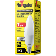 Лампа Navigator 94 492 NLL C37 7W 230 4K E14 FR