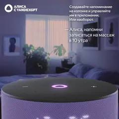 Умная колонка Yandex Станция Мини 3 Алиса лиловый 12W 1.0 BT/Wi-Fi (YNDX-00027LIL)