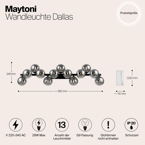Настенный светильник Maytoni Dallas MOD547WL-13B