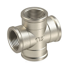 Крест латунь никель Ду 15 (1/2") ВР RTP (РосТурПласт) 25162