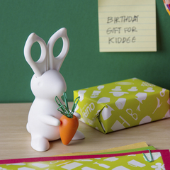 Ножницы+магнит со скрепками bunny, белый