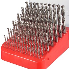 Набор сверл по металлу 1-10мм 91шт DIN338 HSS-G 118° (пл. кейс) H-Tools PRO 214223PRO