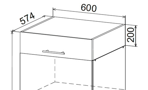 Кухня Квадро антресоль  АНП 600