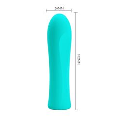Мятный мини-вибратор Alfreda - 10,2 см. - 