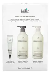 La`dor Набор для волос (кондиционер Moisture Balancing Сonditioner 530мл + шампунь Moisture Balancing Shampoo 530мл + пилинг д/кожи головы Scalp Scaling Spa 15г)