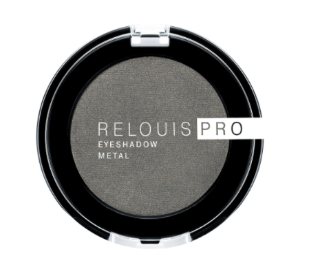 RELOUIS Тени Pro Eyeshadow Metal  тон 55, anthracite