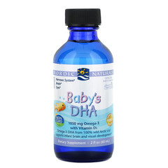 Nordic Naturals, ДГК с витамином D3 для детей, 1050 — мг, 60 мл (2 жидких унции)