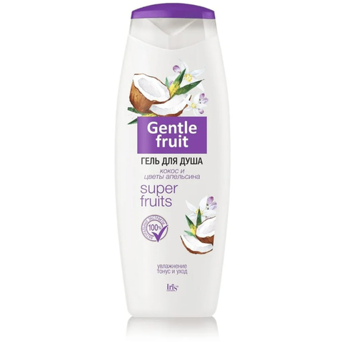 Gentle Fruit Гель для душа Кокос и цветы апельсина 400мл Iris