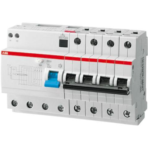 Дифф. автомат. выключатель 4-полюсный 13 А, тип AC (перемен.), 10 кА DS204 M AC-B13/0,03. ABB. 2CSR274001R1135