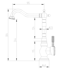 Смеситель для кухни с поворотным изливом LEMARK JASMINE – LM6645B