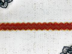 Тесьма отделочная, ш. 1,5 см, красный с золотом