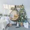 Подвесное кресло-кокон SEVILLA RELAX коричневое, светло-серая подушка (Laura Outdoor)