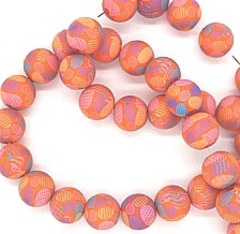 Бусины на леске 16 мм, 1 нить~40 шт-60 см