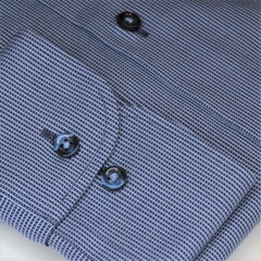 Сорочка Eterna Slim Fit 8155-F182-19 из фактурной ткани в синей гамме