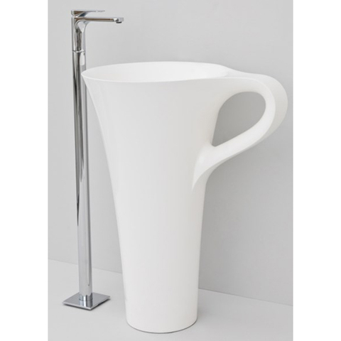 OSL004 01 00 Artceram CUP  Раковина напольная отдельностоящая  70х50хh85 см, без отв под смеситель, без слив перелива,  цвет белый.