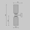 Настенный светильник Maytoni Antic MOD302WL-02GR