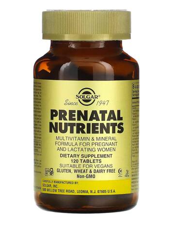 Солгар Prenatal Nutrients, 120 таблеток